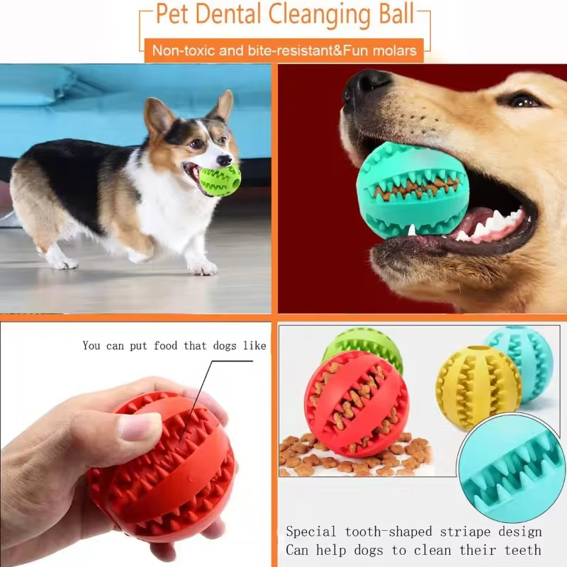 5cm Dog Toy Ball Interactive Rubber Balls Puppy Chewing Toys Pet Tooth Cleaning Ball