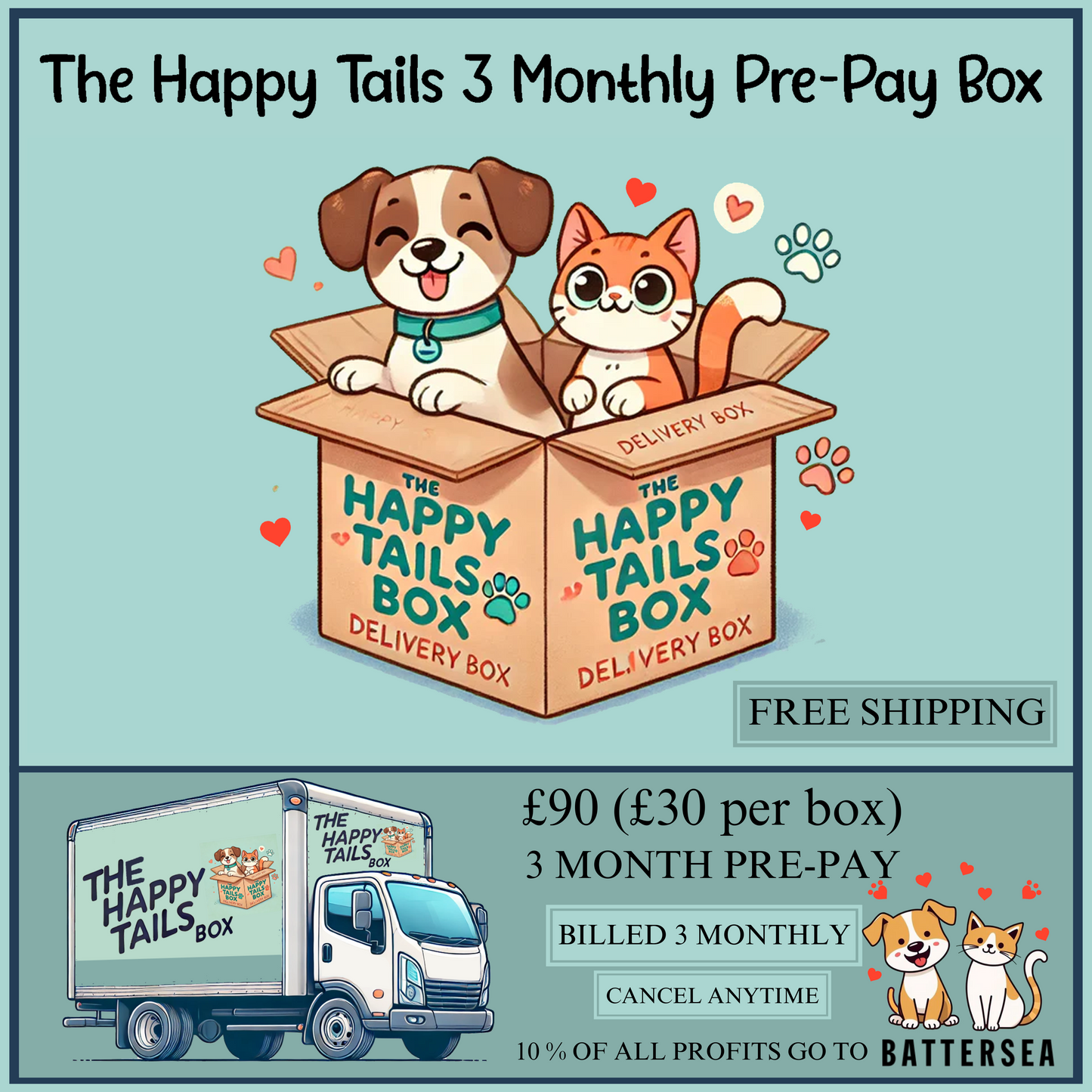 3 Month Pre-Paid Cat Box (£30.00 per box) Plus Free Scratch Post