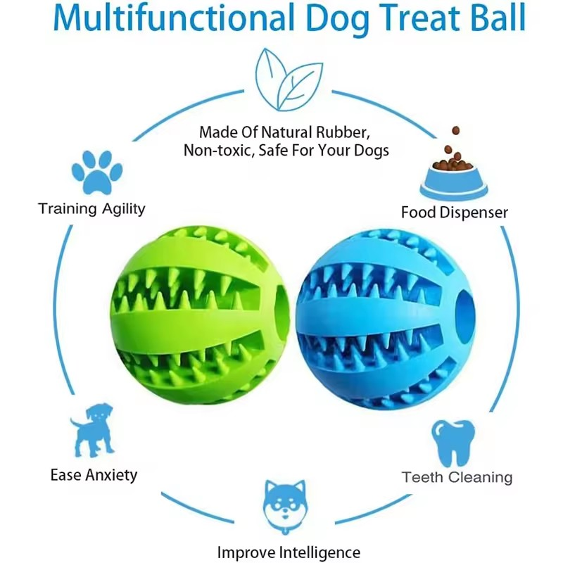 5cm Dog Toy Ball Interactive Rubber Balls Puppy Chewing Toys Pet Tooth Cleaning Ball